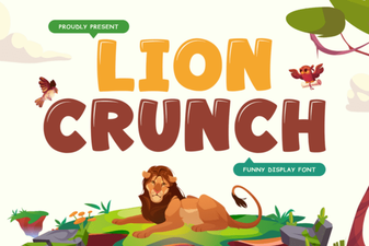 Lion Crunch Font: Display & Design Projects