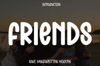 Creative Typography with Friends Font Style